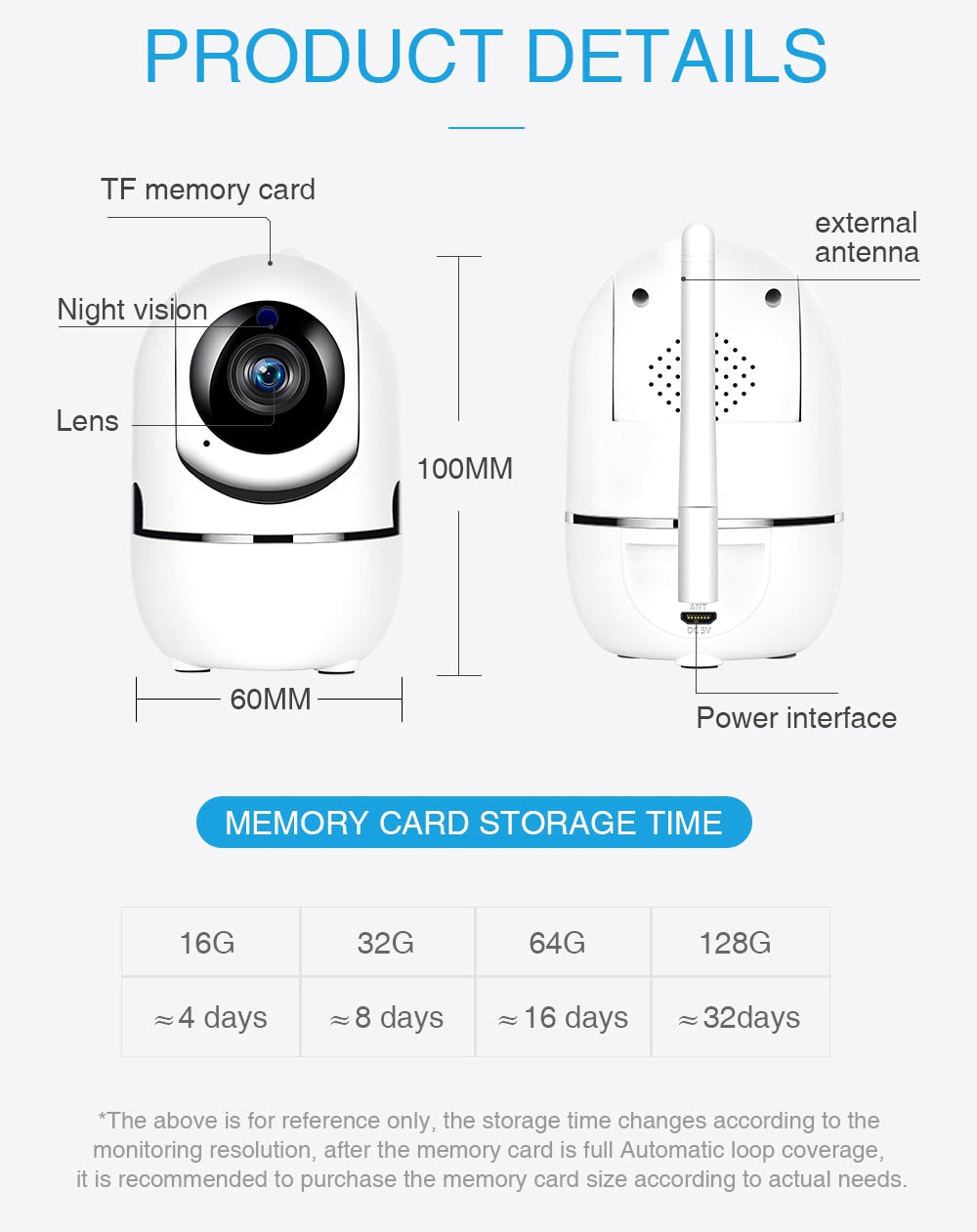 Intelligent Monitoring Auto Tracking IP Camera WiFi