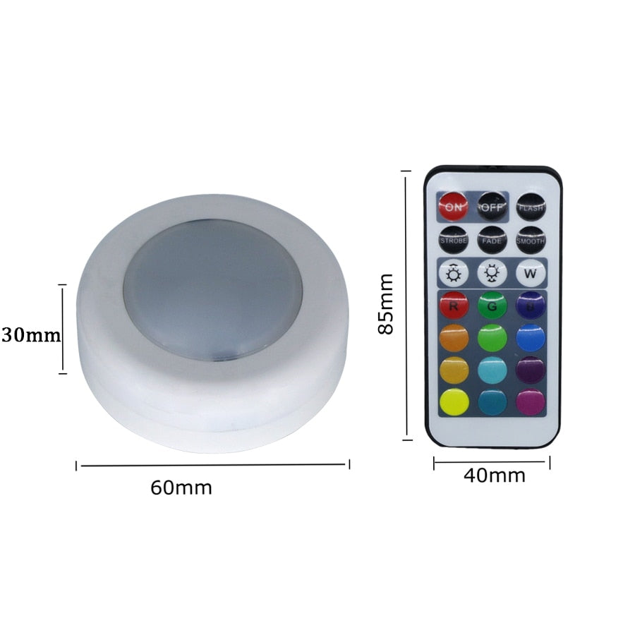COLOR CHANGING REMOTE CONTROLLED LED WIRELESS LIGHTS