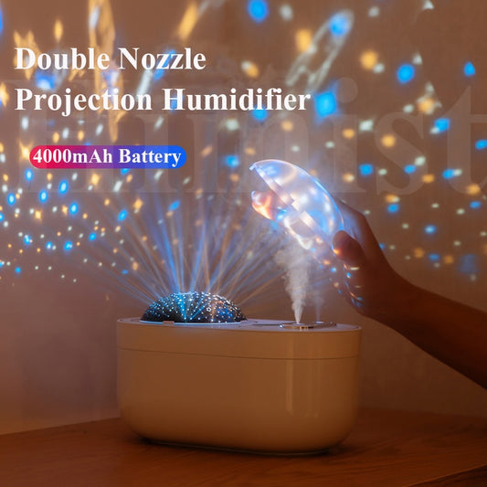 Projection Light Air Humidifier Wireless Ultrasonic Aroma Diffuser