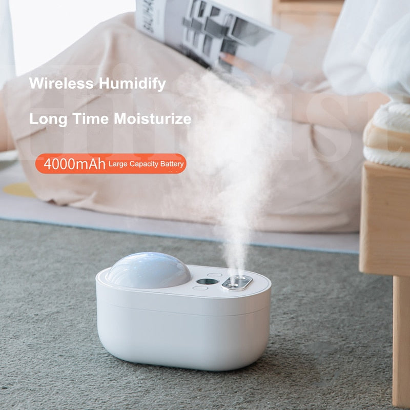 Projection Light Air Humidifier Wireless Ultrasonic Aroma Diffuser