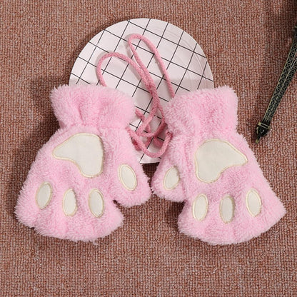 Plush Fluffy Bear Paw Claw Gloves