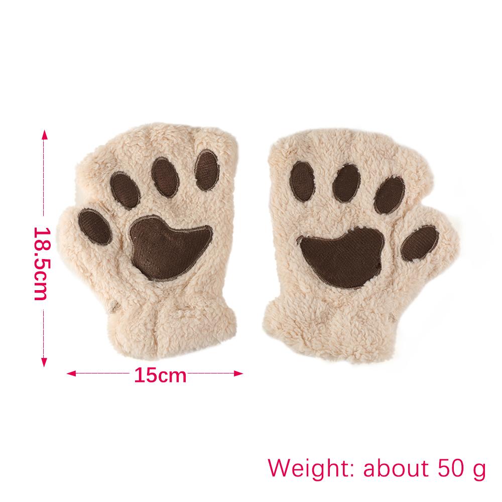 Plush Fluffy Bear Paw Claw Gloves