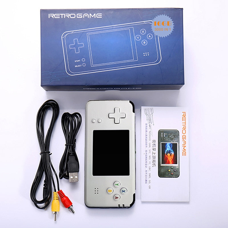 Portable Game Console Retro 64 Bit 3 Inch 3000 Video Games