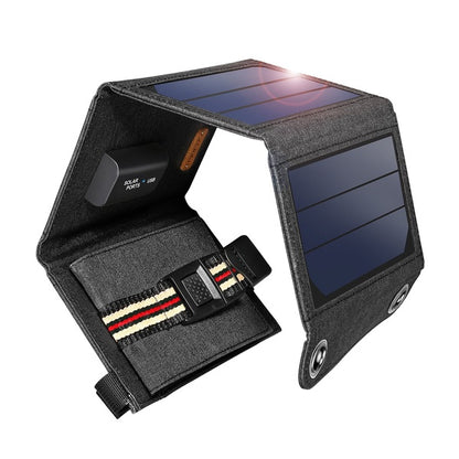 7W/14W/20W/25W Waterproof Quadruple Solar Panel Charger High Efficiency Portable Foldable Dual-Port USB Charger with TIR-C Technology