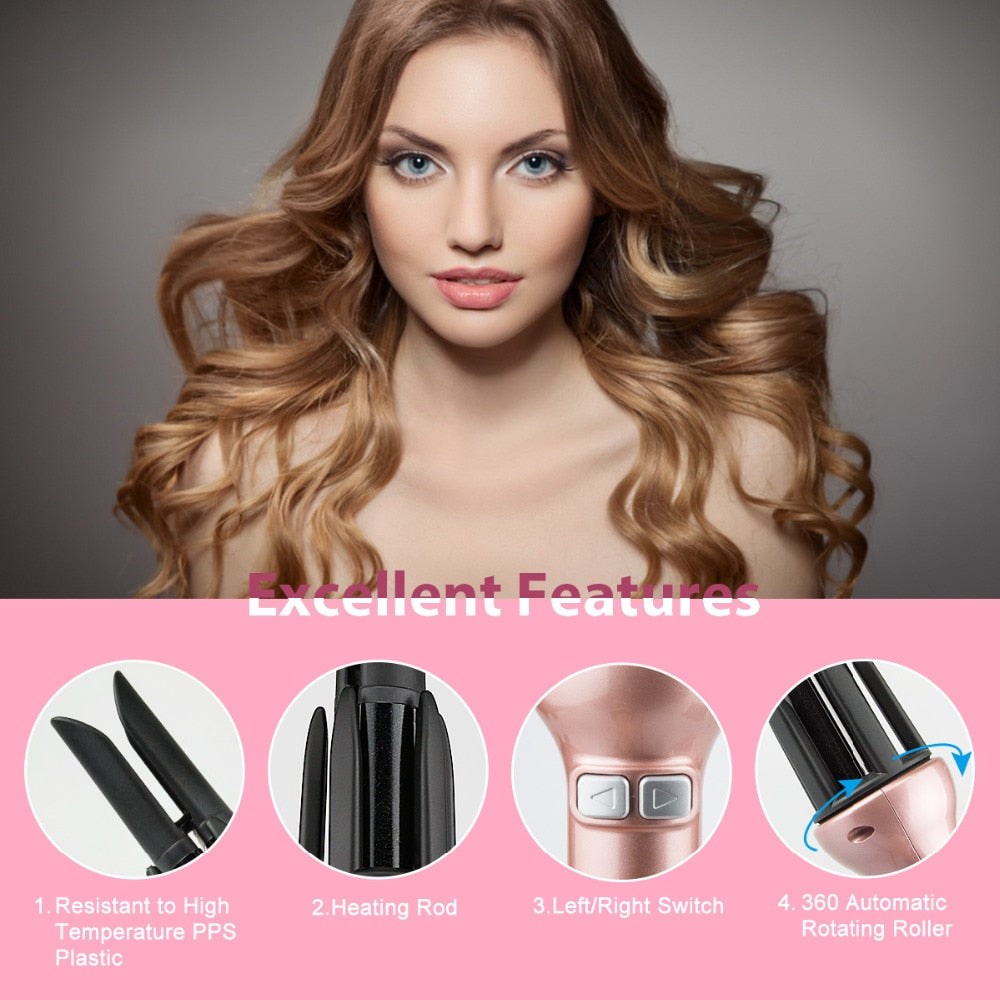 Automatic Rotating Ceramic Hair Curler