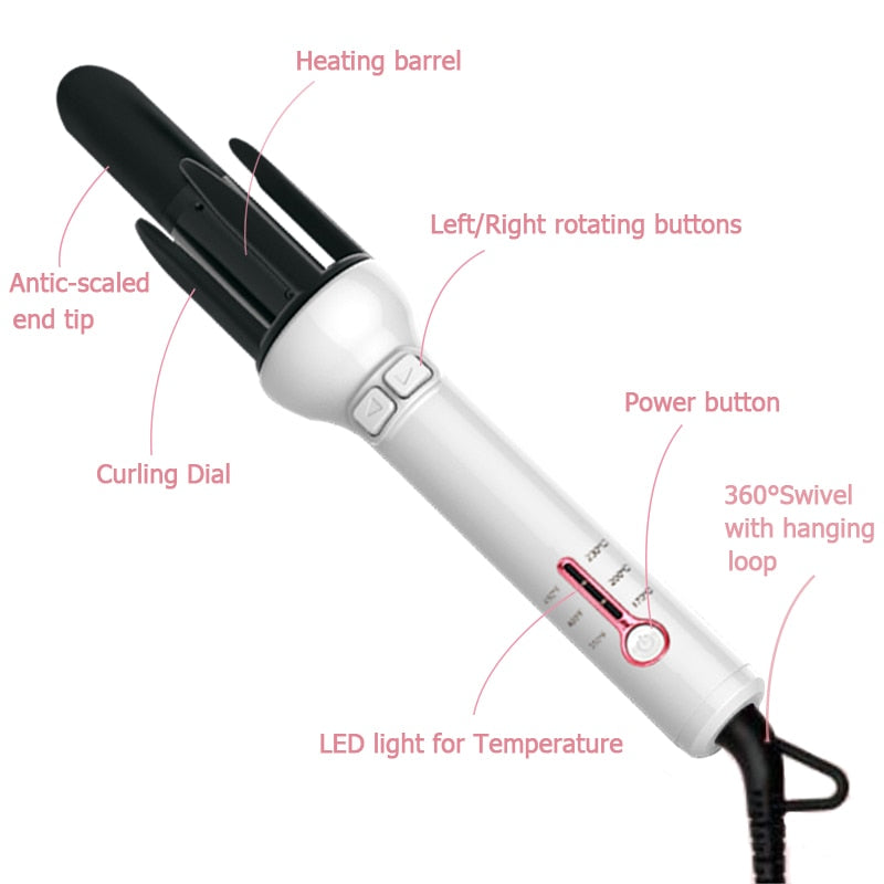 Automatic Rotating Ceramic Hair Curler