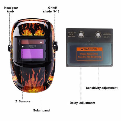 Solar Auto Darkening Welding Helmet