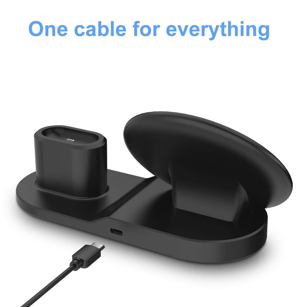 Fast Wireless Charging Station( For iPhone 8 X XS Max XR Apple Watch 4 3 2 Airpods Samsung S9 S8 S7)