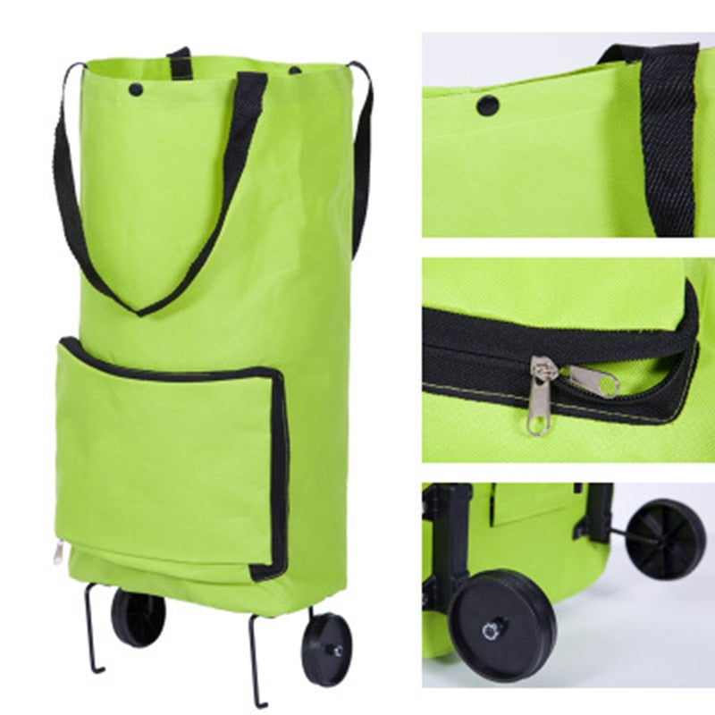 Folding Shopping Bag with Wheels