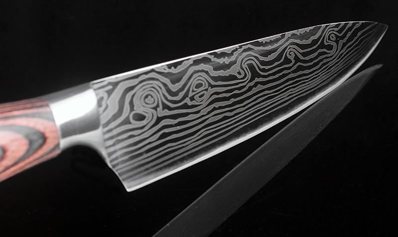 Santoku Chef Knife (Beautiful Design Pattern)