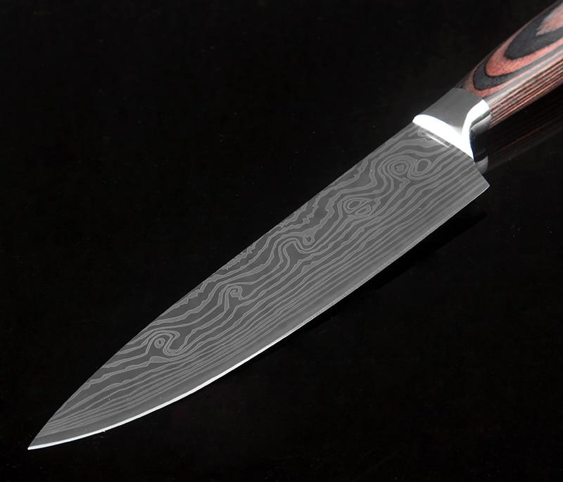 Santoku Chef Knife (Beautiful Design Pattern)