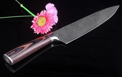 Santoku Chef Knife (Beautiful Design Pattern)