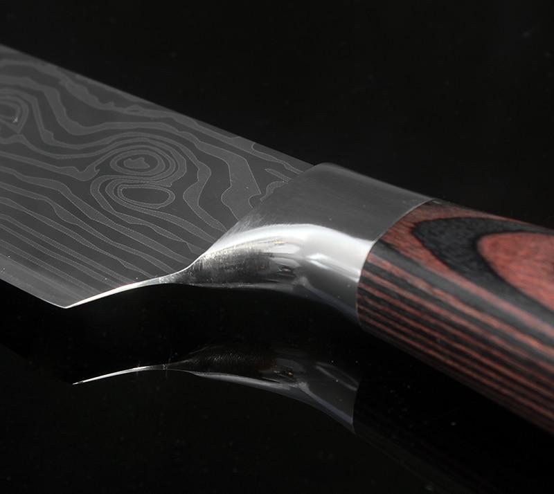 Santoku Chef Knife (Beautiful Design Pattern)