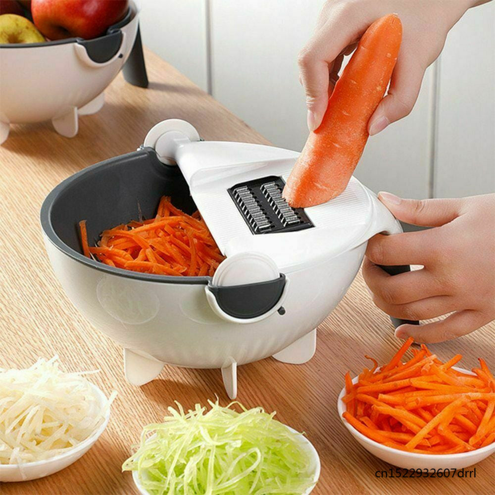 Magic Rotate The Vegetable Cutter With Drain Basket