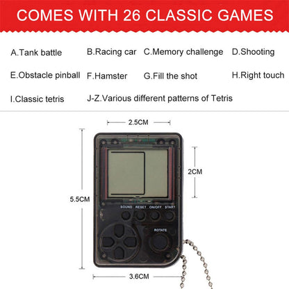 Mini Classic Game Console with Keychain