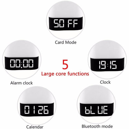 Touch LED Bluetooth Wireless Speaker with Alarm Clock/Calendar