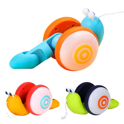 Pull String LED Snail Toy