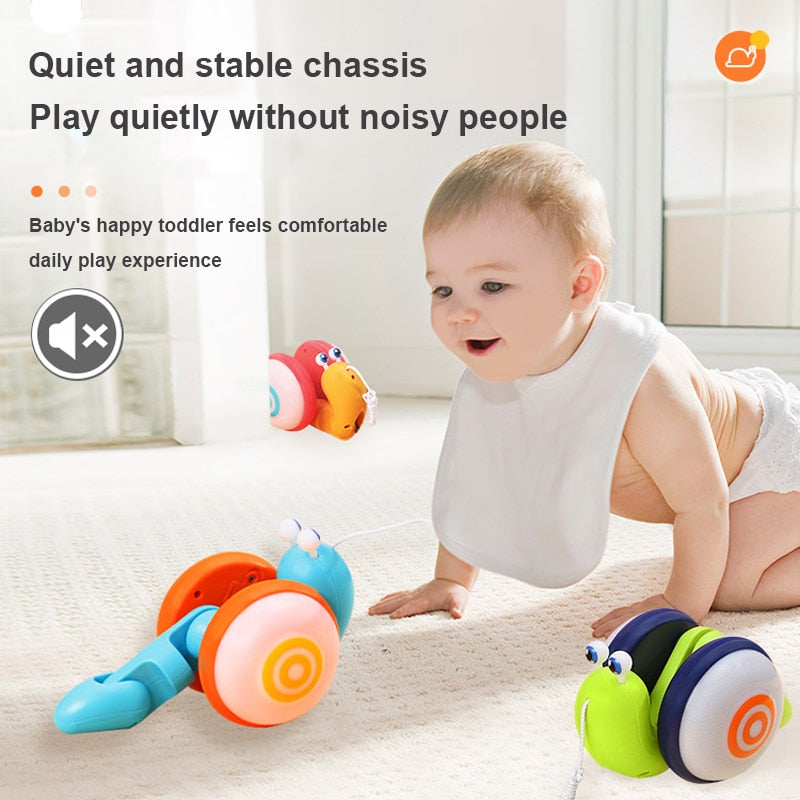 Pull String LED Snail Toy