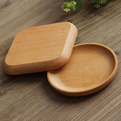 Round /Square Shape Wood Plate Dishes f