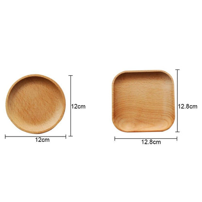 Round /Square Shape Wood Plate Dishes f