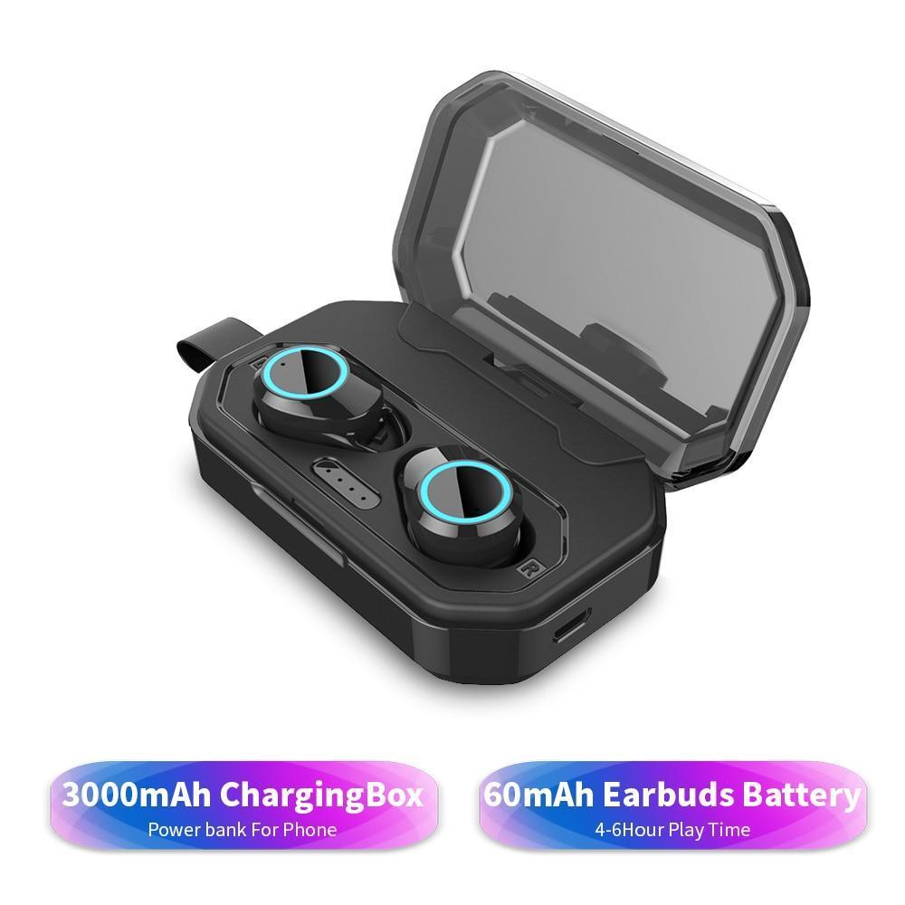 [Bluetooth 5.0 & IP7 Waterproof]The NEWEST TWS Earbuds Headset Dual Mic with Charger