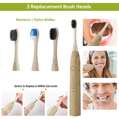 Ultrasonic Sonic Bamboo Electric Toothbrush