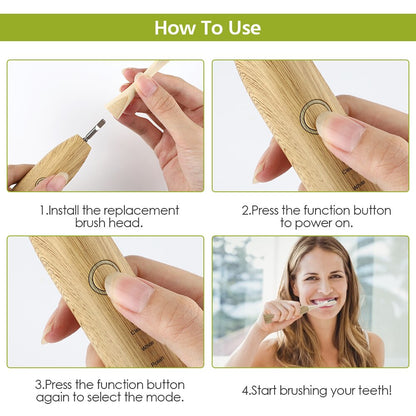 Ultrasonic Sonic Bamboo Electric Toothbrush