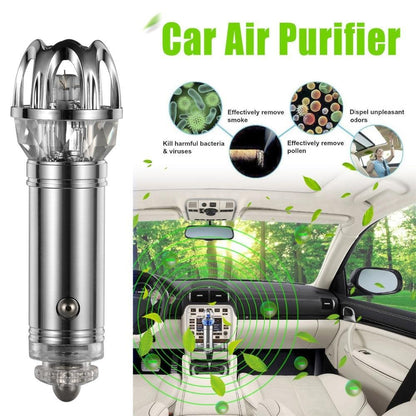 Car Air Purifier Ionizer Air Cleaner | Remove Dust, Pollen, Smoke and Bad Odors