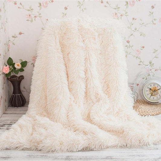 Super Soft Shaggy Faux Fur Blanket