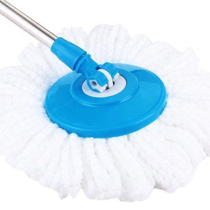 Microfiber Spinning Magic Spin Mop W/Bucket 2 Heads Rotating 360° Easy Floor Mop Washable Plastic Handle