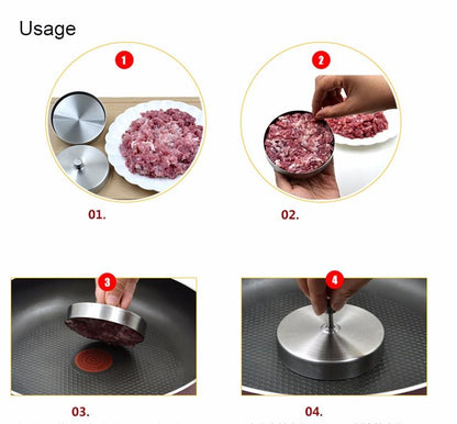 Stainless Steel Hamburger Mold