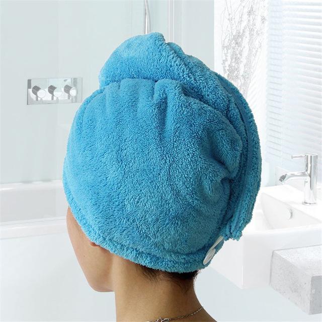 SUPER ABSORBENT QUICK-DRYING MICROFIBER HAIR TOWEL