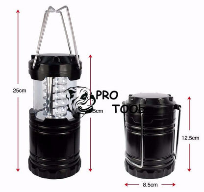 PORTABLE AND COLLAPSIBLE 30 LED CAMPING LANTERNS