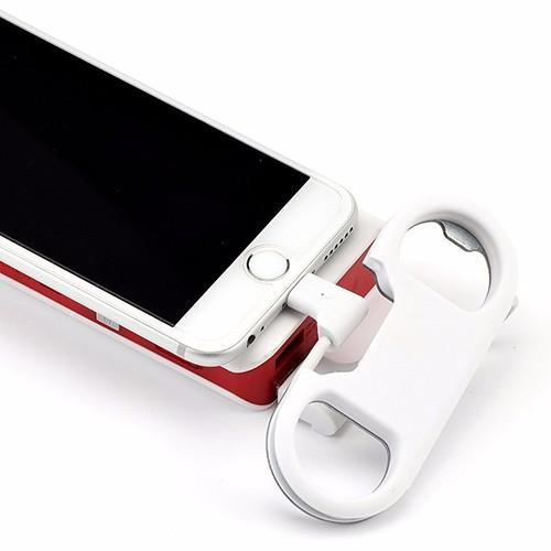 Bottle Opener/USB Charging Cord Keychain