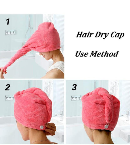 SUPER ABSORBENT QUICK-DRYING MICROFIBER HAIR TOWEL