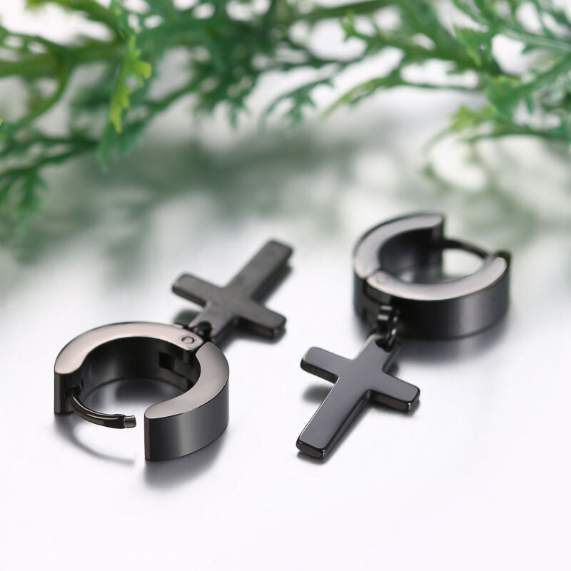 Stainless Steel Cross Drop Dangle Unisex