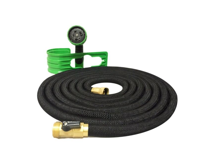 Garden Water Hose Expandable up to 50 ft with 10 way Nozzle & hanger