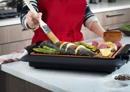 Steel Smokeless Electric Indoor Grill -Nonstick & Portable