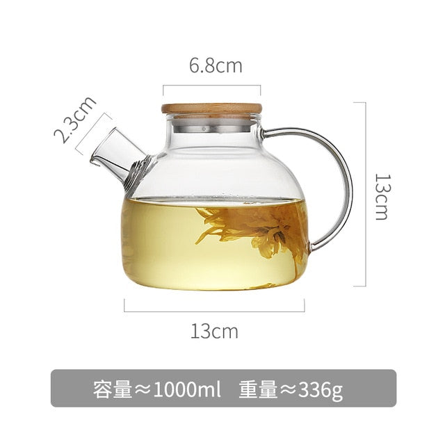 Glass Pitcher Pot Heat Resistant