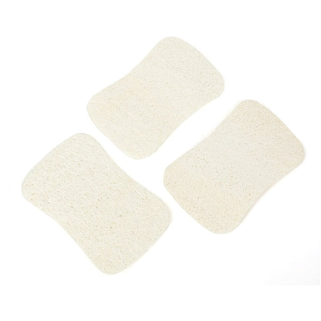 3pcs/set Natural Loofah Sponge