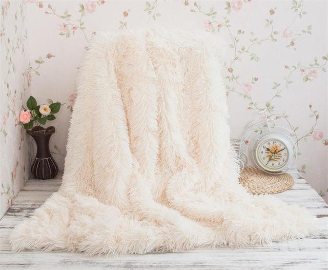 Super Soft Shaggy Faux Fur Blanket