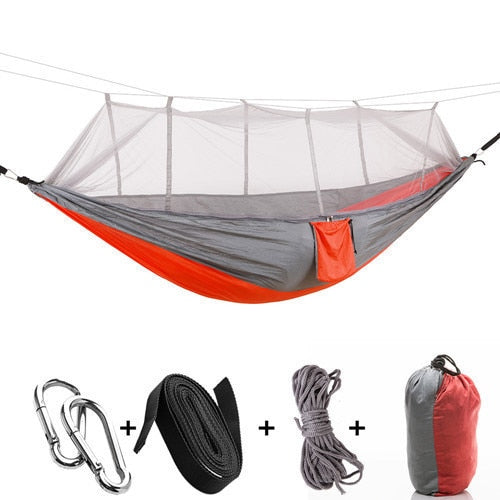 ULTRALIGHT TRAVEL HAMMOCK WITH MOSQUITO NET