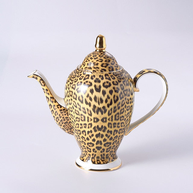 Leopard Print Bone China Porcelain Set