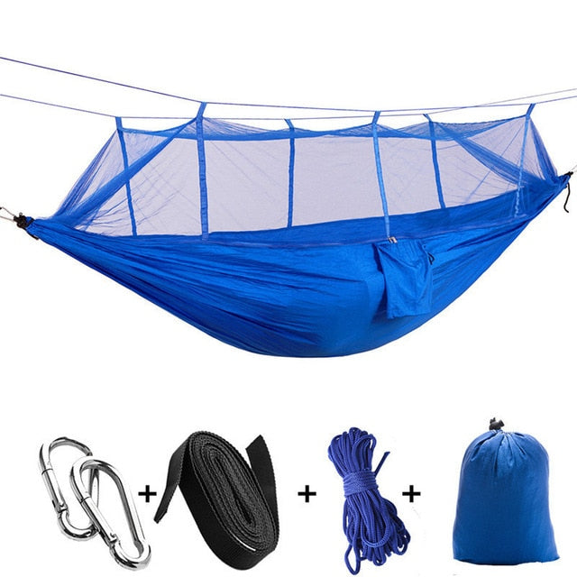 ULTRALIGHT TRAVEL HAMMOCK WITH MOSQUITO NET