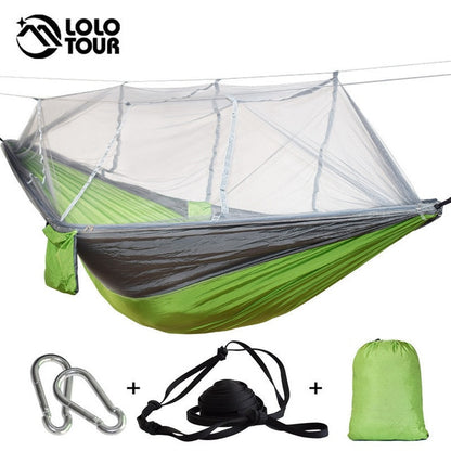 ULTRALIGHT TRAVEL HAMMOCK WITH MOSQUITO NET