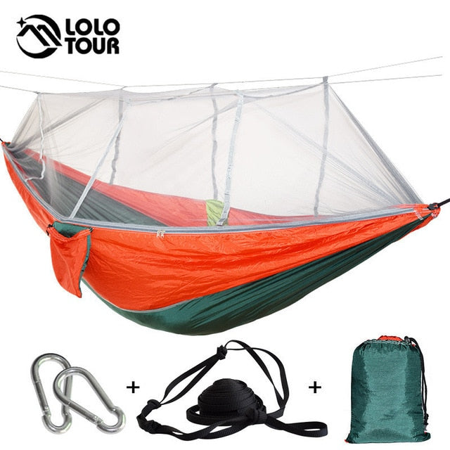 ULTRALIGHT TRAVEL HAMMOCK WITH MOSQUITO NET