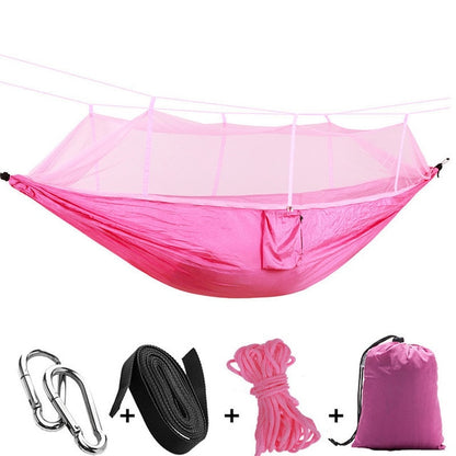 ULTRALIGHT TRAVEL HAMMOCK WITH MOSQUITO NET